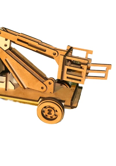 Cherry Picker Truck Ahşap Maket Seti Dıy Sepetli Vinç Modeli Koleksiyoner Serisi 86 Parça