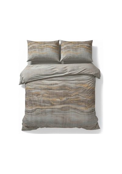 Özdilek Softlife Marble Effect Çift Kişilik Pamuk Saten Nevresim Takımı %100 Pamuk Bej