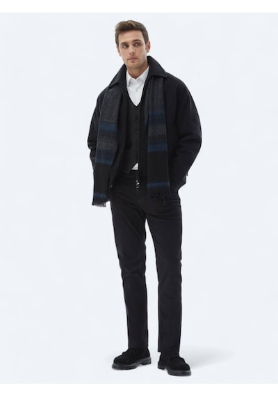 Antrasit Regular Fit Casual Örme Triko Yelek Antrasit