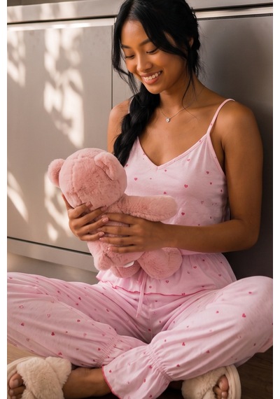 Norcia Sports Kadın Homewear Tüylenmez İkili Pembe Pijama Takımı Çok Renkli - 929323216 Çok Renkli - 929323216 Çok Renkli