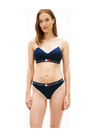 Tommy Hilfiger Kadın Rib Örgü Bikini Altı Gece Mavisi