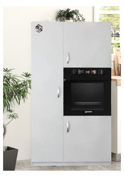 Tamamı Mdf Maxi Ankastre Fırını Dolabı 3 Kapaklı Çok Amaçlı Mutfa