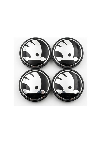 Skoda 55 Mm Jant Göbek Kapağı 4 Lü Set 52 Mm Tırnak Octavia Fabia Rapid Superb Karoq Yeti Uyumlu - 923860665