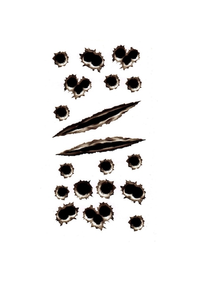 Kurşun Sticker - Mermi Izi Kurşun Izi Sticker - Mermi Sticker