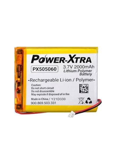 Power-xtra Px505060 - 3.7v 2000 Mah Li-polymer Pil - Devreli-soketli