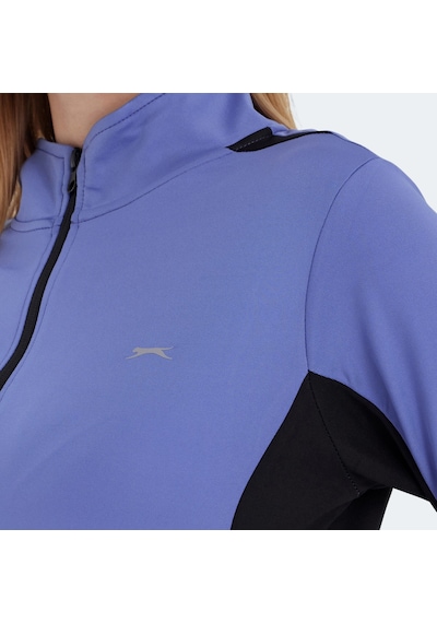Slazenger RECTOR Kadın Fermuarlı Dik Yaka Cepli Mor Eşofman Takımı