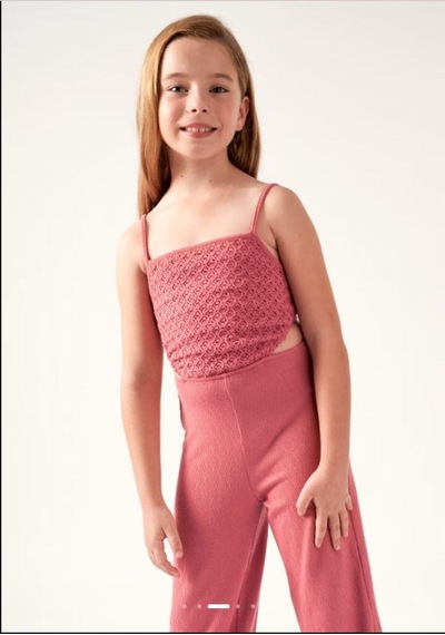 Kız Çocuk Yazlık Tulum 6859 Pembe