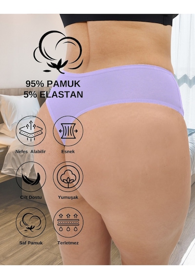 Alya Underwear Kadın Külot Yüksek Bel Tanga, Toparlayıcı - 2 Siyah, 1 Beyaz, 2 Ten S, M, L, Xl, 2xl - 5 Adet Multicolor-p15