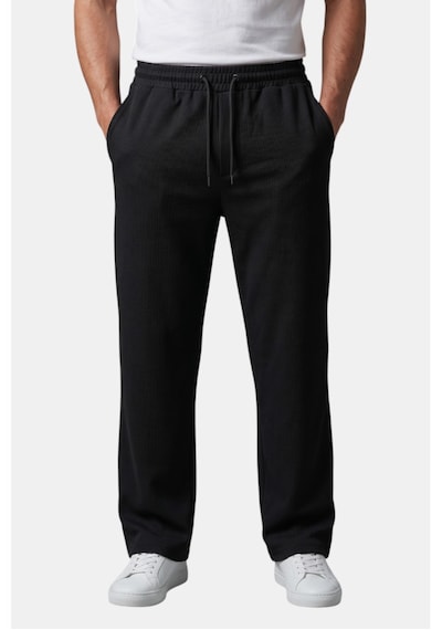 Deep Sea Deepsea Siyah Baggy Style Likralı Lastikli İpli Erkek Spor Pantolon 2600262