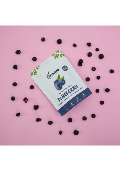 Fruvivo Dondurularak Kurutulmuş Yaban Mersini Freeze Dry Blueberry Şeker İlavesiz %100 Doğal Vegan Atıştırmalık 20 G