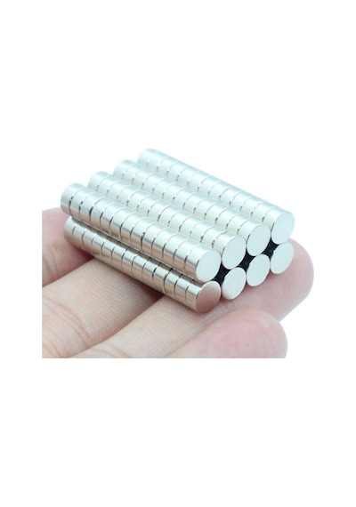 Dünya Magnet 25 Adet - Yuvarlak Neodyum Mıknatıs, 6x3 Mm, Güçlü Magnet, N35 Kalite