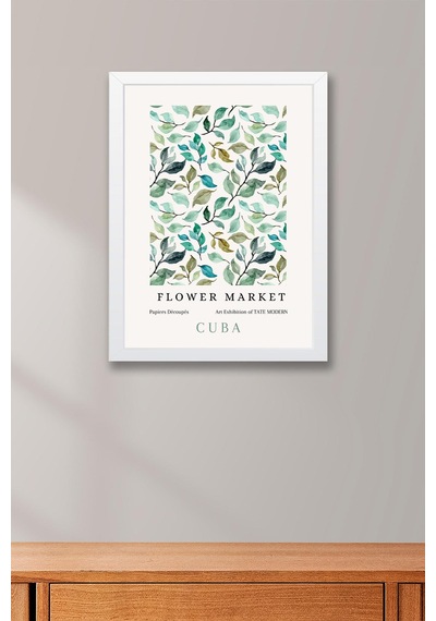 Flower Market Cuba Çerçeveli Tablo - Eklektik Tarz Duvar Dekoru