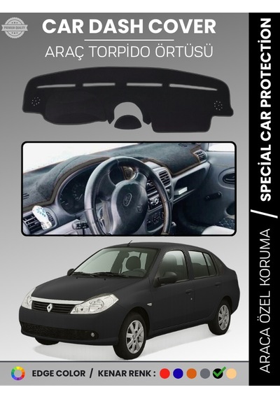 Renault Symbol 2 Aırbaglı 2008-2013 Torpido Örtüsü Ön Göğüs Koruma Torpido Koruma Birebir Uyum - 684 Stiloto