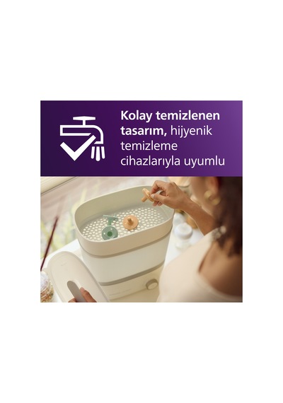 Soothie Emzik, Ortadontik, %100 Silikon, 0-3 Ay, Erkek, Scf191/21
