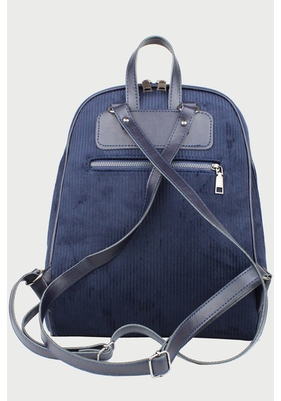 Housebags Kadife Lacivert Kadın Sırt Çantası 157 Kadife Lacivert