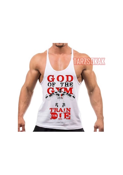 Tarzsokak Gym Tank Top Fitness Sporcu Atleti Gym120 Beyaz