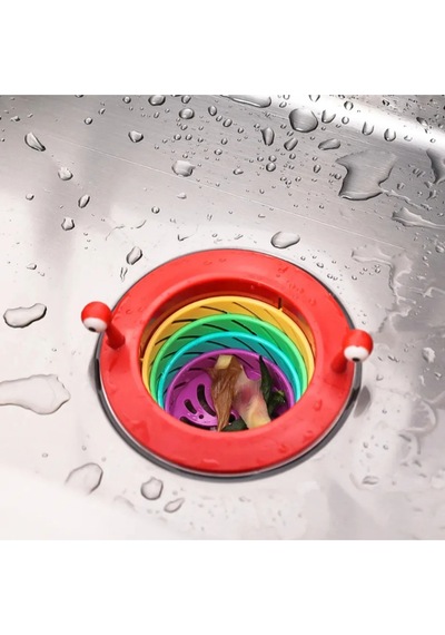 Lavabo Süzgeci Renkli 6 Kademeli Mutfak Gider Tıpası Lavabo Süzgeci Belirtilmemiş Diğer