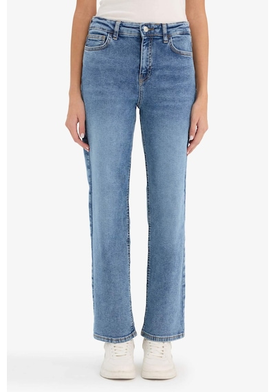 Defacto Comfort Straıght Normal Bel Bilek Boy Jean Yıkamalı Pantolon F9726AX25WN