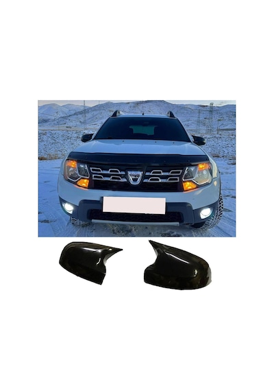 Dacia Duster Yarasa Ayna Kapağı 2010-2017 Piano Black Çift Taraflı Bant İle Gelir