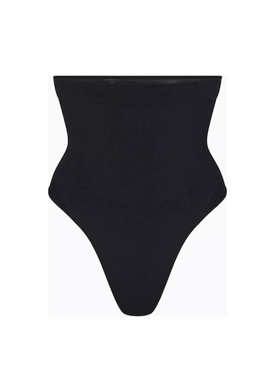 Skims Seamless Sculpt High - Waist Thong, Dikişsiz Yüksek Bel Külot Siyah