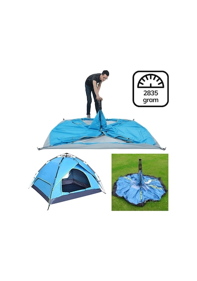 Otomatik Kurulumlu Kamp Çadırı 8 Kişilik 250x250