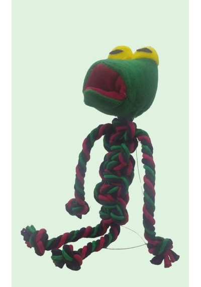 Peluş Kurbağa İpli Oyuncak Çok Renkli