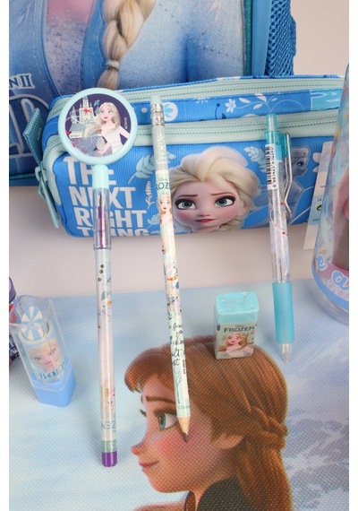 X Dekomus Lisanslı "ıce Queen Collection" Elsa Frozen Full Kırtasiye Seti Okul,kalem Ve Beslenme Çantası,beslenme Kabı,500 Ml Matara Seti Altın