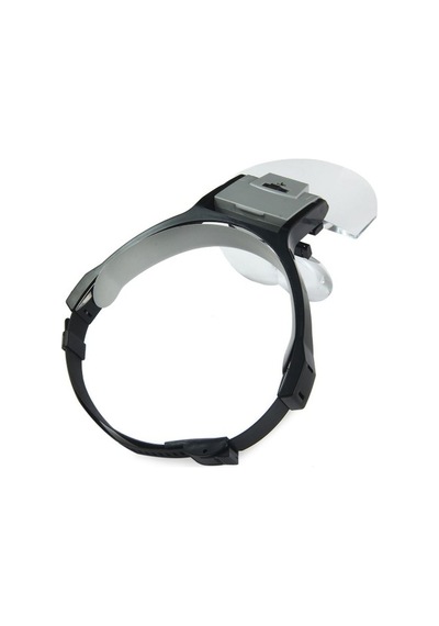 Lens Takmalı 5 Lenslı Led Lambalı Şapka Tip Büyüteç