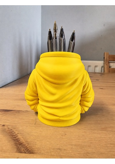 3d Baskı Kapüşonlu Sweatshirt Kalemlik - Masaüstü Organizer-sarı Çok Renkli