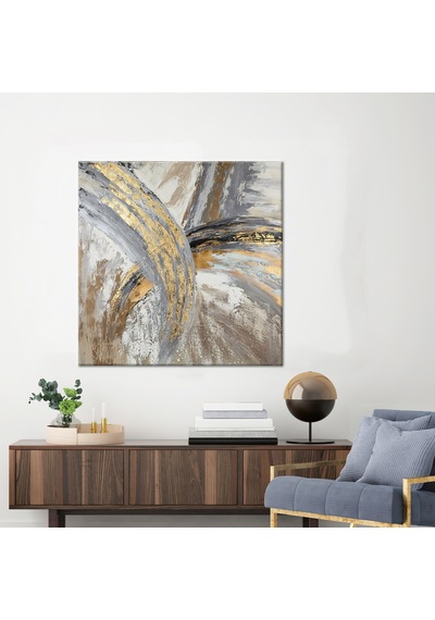 100x100cm 1 Parça Kanvas Tablo, Soyut Sanat