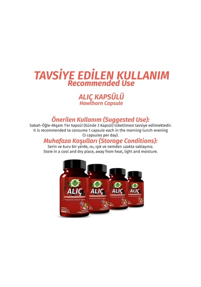 Gökçek Şifa Alıç 1000 MG Bitkisel Takviye Edici Gıda 60 Kapsül