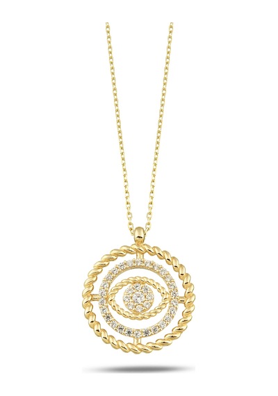 Debora Jewelry 14 Ayar Altın Zirkon Taşlı Kolye