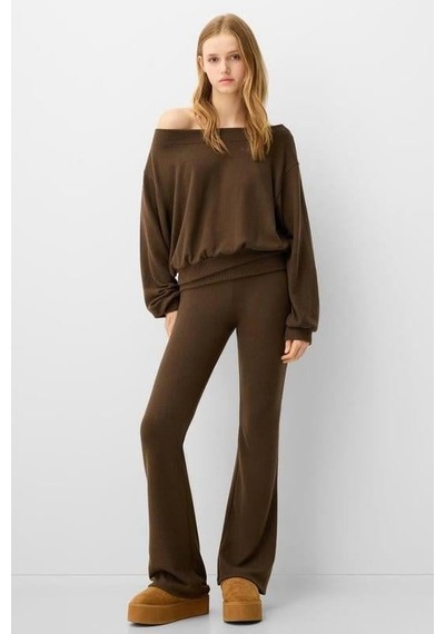 Seeh Kahverengi Bluz Pantolon İkili Takım Sh314 Standart