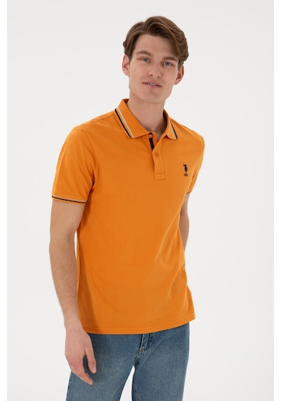 U.S. Polo Assn. Erkek Regular Fit Polo Yaka Kiremit Basic Tişört 50306011-VR031