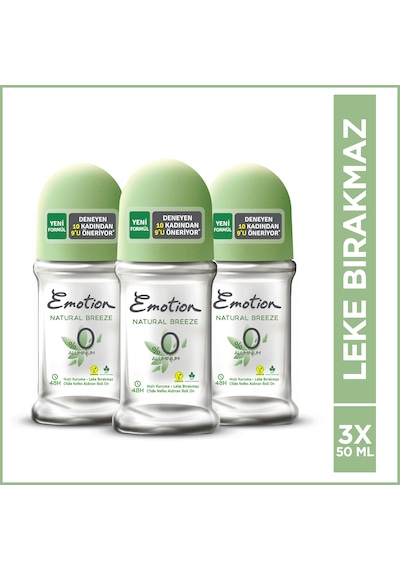 Emotion Natural Breeze Kadın Roll On 3 x 50 ML Emotion Natural Breeze Kadın Roll On 3 x 50 ML