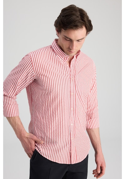 D'S Damat Ds Damat Slim Fit Kırmızı Çizgili Gömlek 0hc02ort11265 601