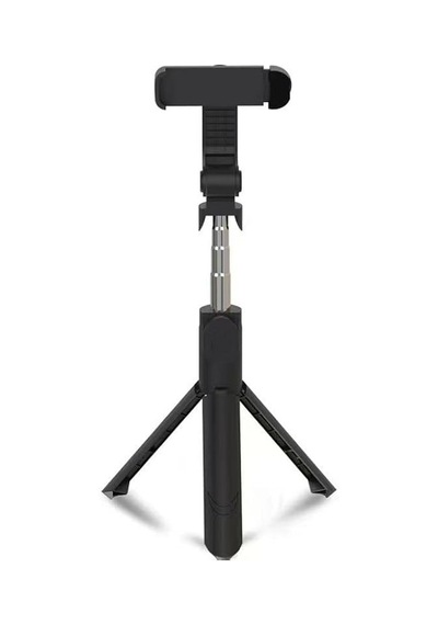 Else Nippon, Bluetooth Kumandalı Selfie Çubuğu - Monopod - Tripod Vlog Telefon Tutucu Siyah Standart