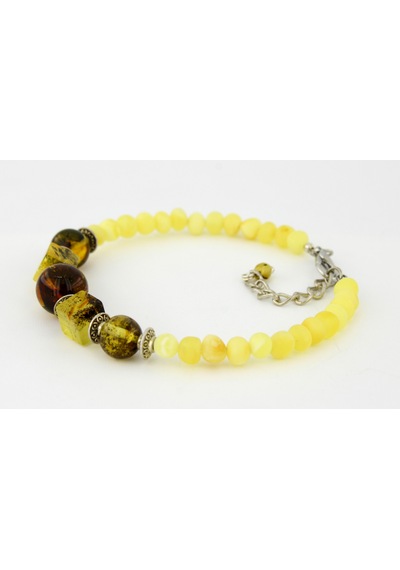 Kehribar Bayan Bileklik Özel Tasarım Ambergold Blk23-70 Çok Renkli