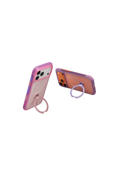 Torras Apple iPhone Uyumlu 17 Pro Max O Stand Spin Air Serisi Magsafe Kılıf Pembe