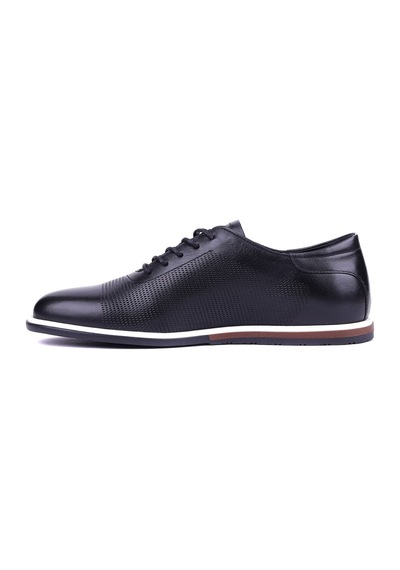 Shoetyle - Hakiki Deri Siyah Renk Günlük Erkek Ayakkabı - 900-5089-1480