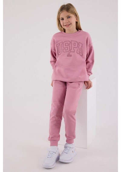 U.S. Polo Assn. U.s. Polo Assn Kız Çocuk Pembe Eşofman Takımı Us2305-c-v1 Pembe