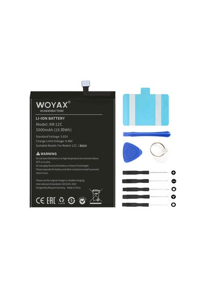 Woyax By Deji Xiaomi Redmi 12c Uyumlu Premium Mucize Batarya
