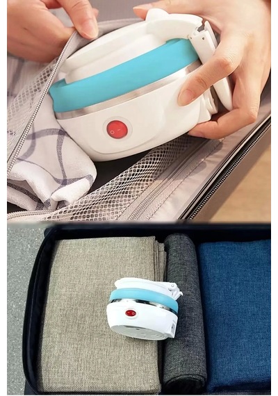 Katlanabilir Kamp Piknik Su Isıtıcı Taşınabilir Mini Kettle Silikonlu Elektrikli Su Isıtıcısı
