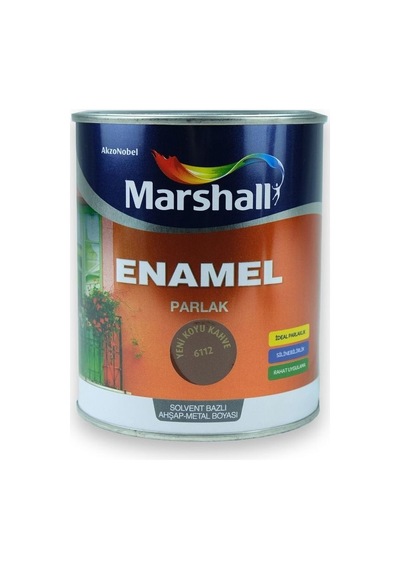Marshall Enamel Parlak Ahşap Metal Boyası Koyu Kahve 2,5 L