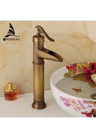 Banyo Şelale Çanak Lavabo Bataryası Antik