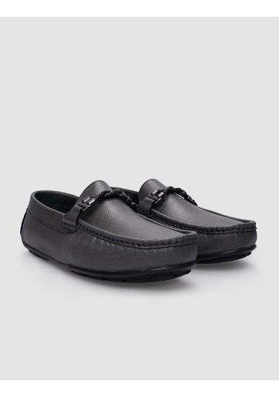 Cabani %100 Hakiki Deri Gri Tokalı Erkek Loafer Gri
