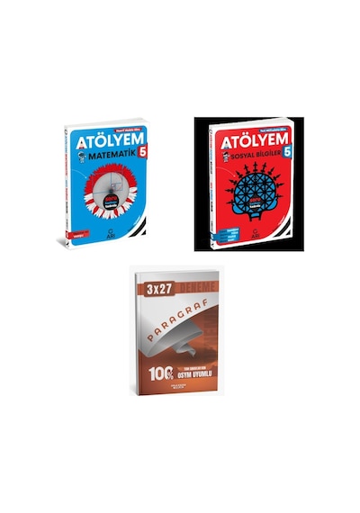 2027 Arı 5 Sınıf Atölyem Matematik Matemito + Sosyal Sosyalimo Bilgiler Soru + Anla Kazan Paragraf Deneme 3'lü Set