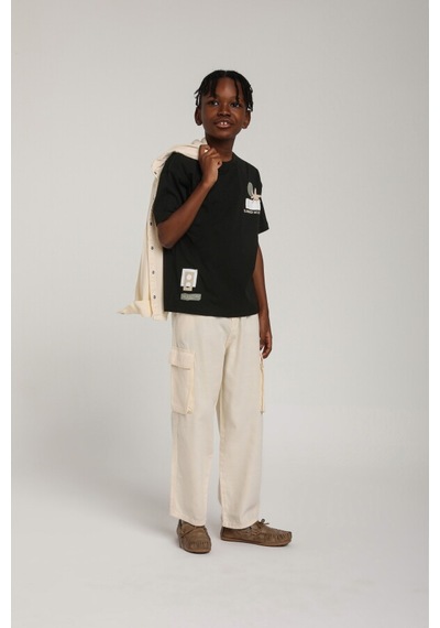Xo Kids Erkek Çocuk Tişört 4-8 Yaş 1804 Siyah