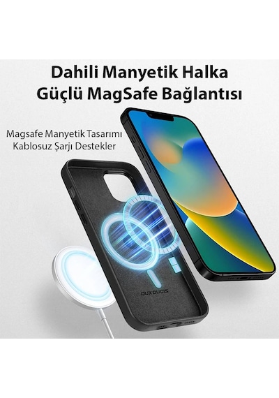 Dux Ducis Grit Series İphone 14 6.1inç Premium Magsafe Uyumlu Kılıf- 5775 Pembe