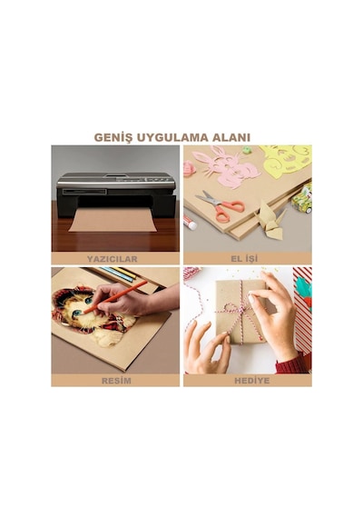 A3 Kraft Kağıt 80 Gr 25 Adet Artlantis Kraft Saman Kağıt 25 Adet